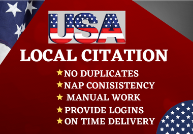 I will do 60 USA local citations backlinks for business SEO