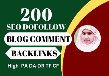 I will manually create 200 dofollow blog comments SEO backlinks