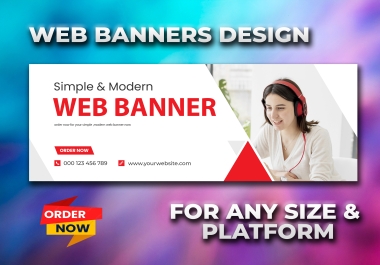 design web banner, web ads, social media ads for any size and platform
