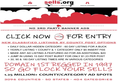 1 YR Regular Ad on Sells. org Posting for Your Biz