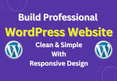 I will build WordPress website with a unique web design for your business
