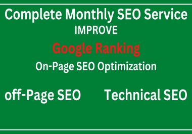 I will provide complete monthly seo service
