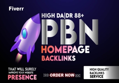 I will build high authority DR 60 to 80 homepage dofollow backlinks for SEO