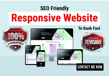 We will Design SEO Friendly Responsive Website to Rank Google