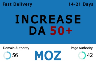 I can increase your sites Domain Authority from 0 to 50+