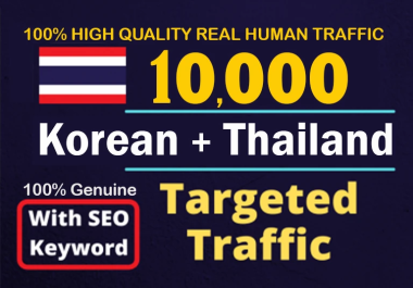 I will increase korean and thailand SEO website organic traffic