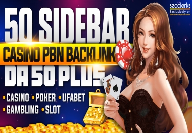 Rank With 50 High-Authority Sidebar Dofollow casino poker,  slot,  judi PBN Backlinks with High DA 50