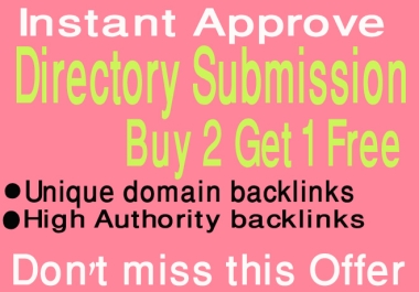 50 Dofollow Directory Submission Instant Approve Buy 2 Get 1 Free