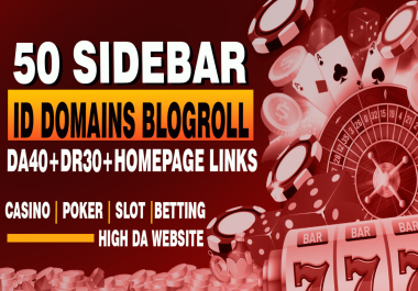 Powerful Casino & Poker SEO - 50 ID PBN Homepage Blogroll / Sidebar / Footer Links