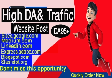 6 Web 2 0 Posts in High DA & Traffic Website DA 95+