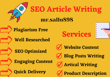I will write 700 words SEO focused Article & Blog Posts