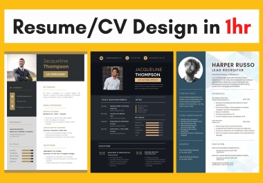 I will design a modern CV,  resume,  and cover letter