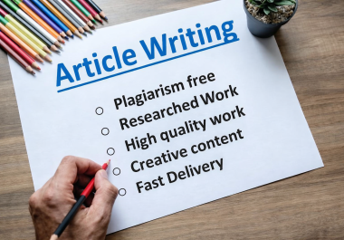 High Quality SEO Article Writing for Blogs Websites