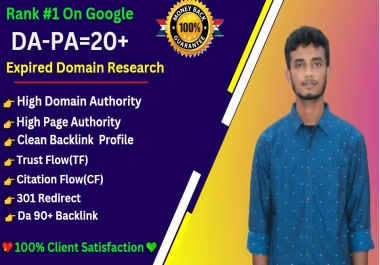 I Will do expired domain research high da-pa niche relevant with authority backlink