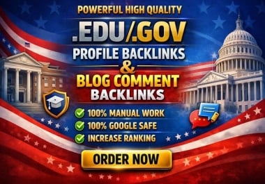 Manually 100 High Quality ED/GUV Blog Comments White Hat SEO Backlinks