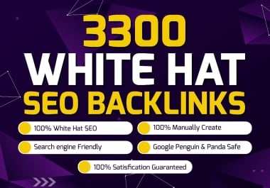 Achieve Top Google Ranking 3300 Powerful White Hat SEO Backlinks With Higher Google Ranking Rank 1st