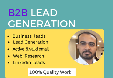 I will give 100 B2B lead generation and email list building