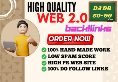 I will manually do 50 web 2.0 backlinks to high authority site