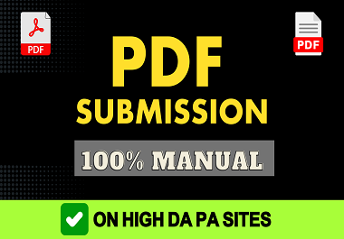 Manually post 30 PDF/Article submission on high Da authority file sharing sites