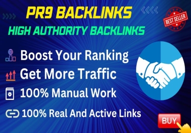 manually 80 PR9 High Domain Authority DA 90+ Dofollow Backlinks Boost google Ranking