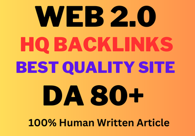 I will do 20 hq web 2.0 dofollow seo backlinks for your website
