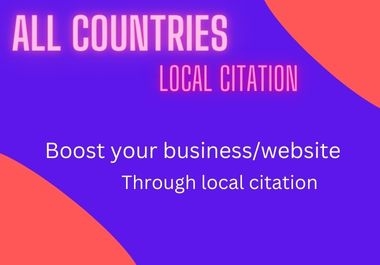 I will do local citation or business listing for your business