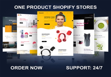 I will launch a premium one product shopify store
