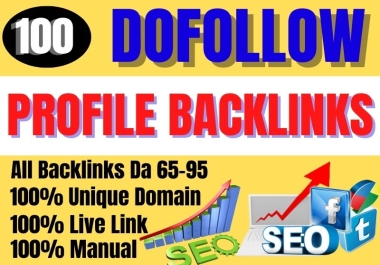 I will manually create 100 dofollow Media profile backlinks