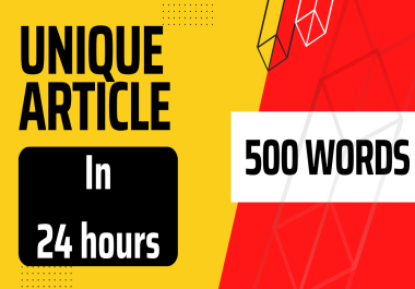 I will write 2 unique articles in 24 hours