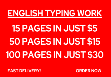 Typing Screenshots,  Handwritten Notes,  PDF to Word/Excel,  Retype Scanned Pages,  Fast English Typist