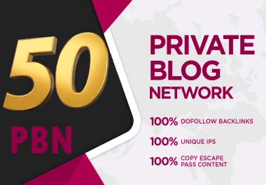 Boost Your Website With 50 Homepage PBN Backlinks DA50+