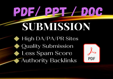 I'll manually submit 50 PDFs to high-authority websites.