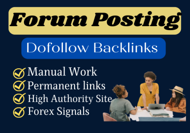 I'll create 50 manually relevant backlinks from high authority niche forums.