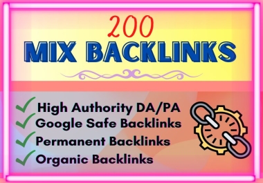I will do 200 high quality mix backlinks to boost SEO rank.