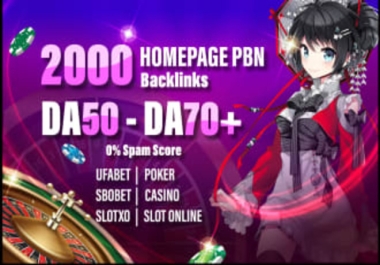 Rank Up Your Casino Site with 2000 PBN Posts - DA DR50 Thai Casino BK8,  Poker,  Ufabet Are you lookin
