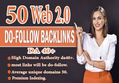 I will Create 50 Powerful Web 2.0 SEO Contextual Backlinks for Google Ranking