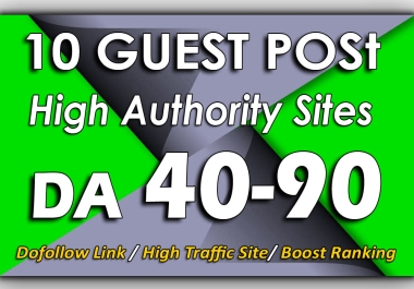 Write and Publish 10 guest post Niche Dofollow Boost your SEO Ranking