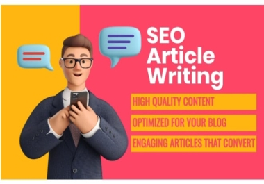 I will do seo article writing,  website content or blog writing