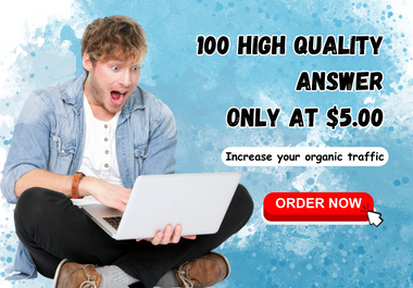 Promote your website by 100 high quality Quora answers
