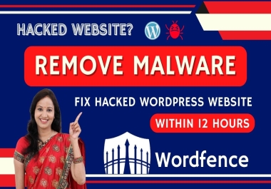 I will remove malware from hacked website by Wordfence WordPress security