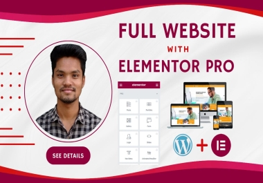Responsive and SEO friendly wordpress website with Elementor Pro