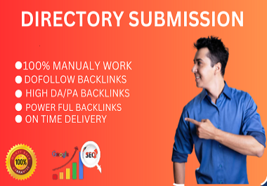 I will do 75 web directory submission dofollow backlinks manually