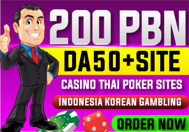 Rank Your Website with 200 PBN DA50 TO 80 sports Betting Casino UFAbet Poker slot Gambling Websites