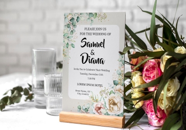 I will do birthday,  wedding,  event,  party,  invitation card design with flyer,  poster