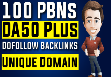 Top Quality 100 unique domain PBNs backlink DA 50+ Sites