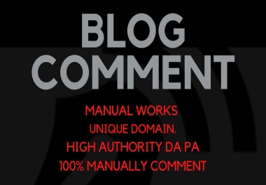 I will do 200 unique high-quality do-follow blog comments backlinks