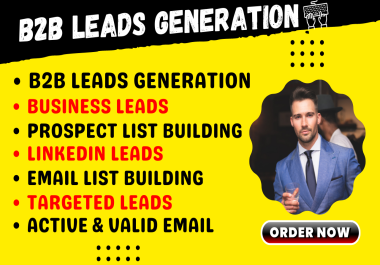 I will do 100 b2b lead generation,  web research and email list building