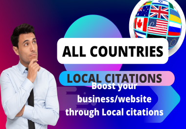 I will do top High Quality, 150 all Country local citations & & directory-submission