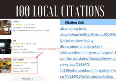I will do 100 local citations or local listing service for your business