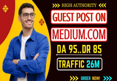 Powerfull and Strong guest Post on Medium. com DA 96 traffic 130 Million